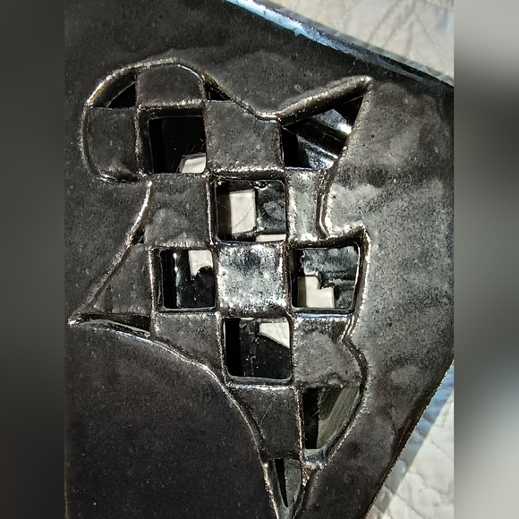 Unique Vtg 90s Modern Geometric Artisan Ceramic Book Ends, Handmade - Picture 15 of 15